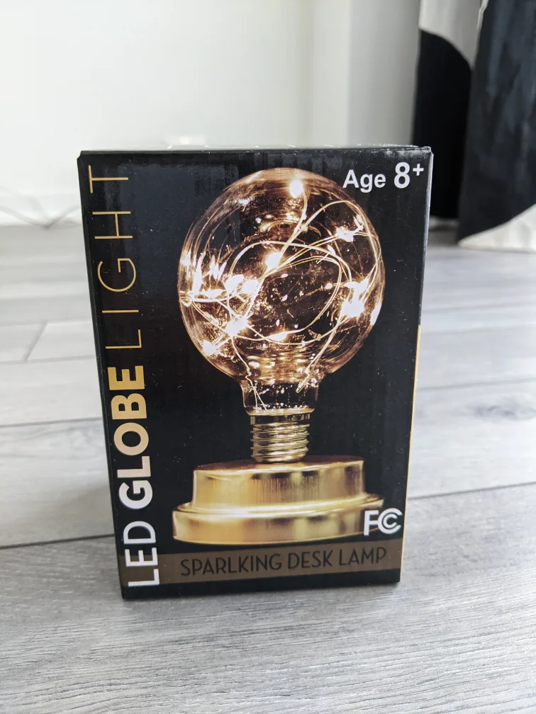 LED Globe Light Sparkling Desk Lamp - New in Box! thumbnail