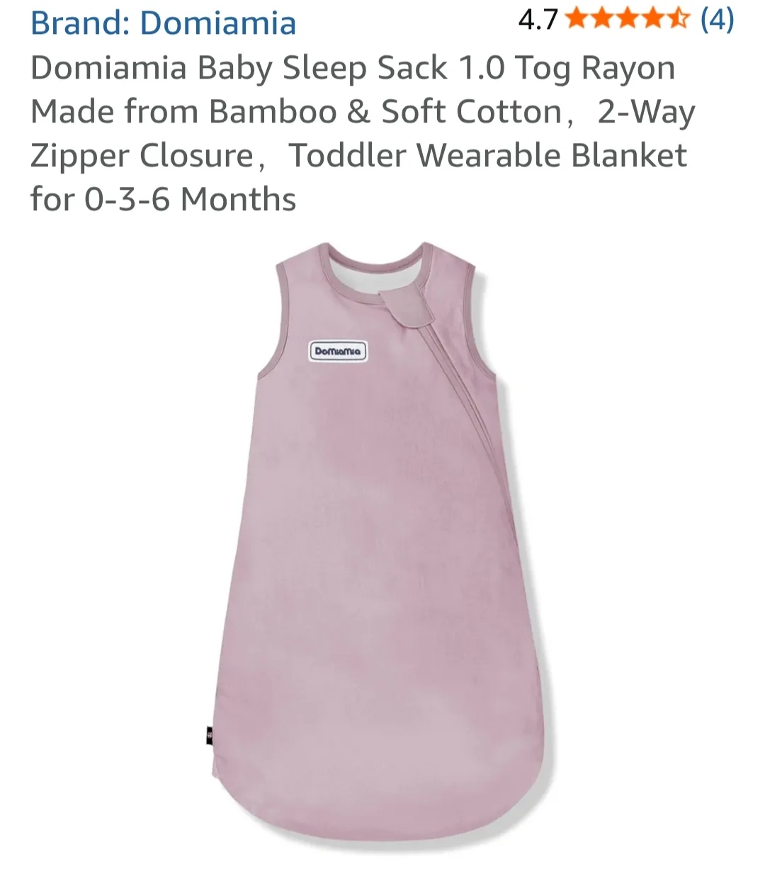 Domiamia Baby Sleep Sack 0-3-6 Months thumbnail