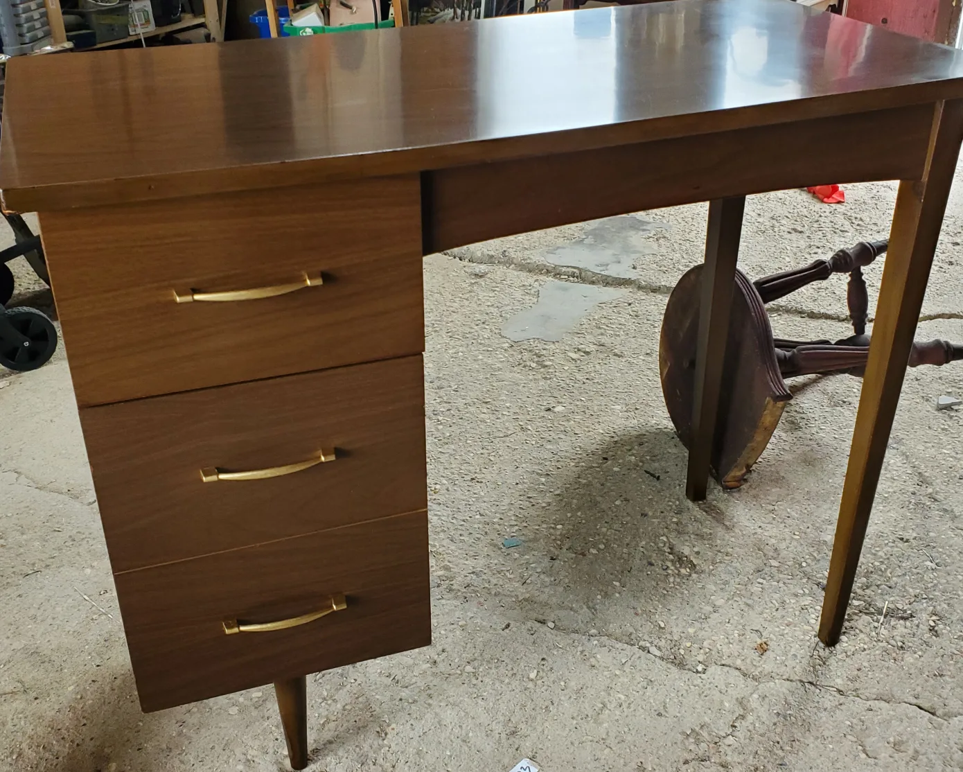 MCM Vintage Wooden Desk with Drawers