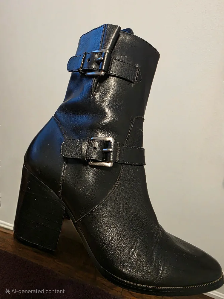 Michael Kors Black Leather Heeled Boots