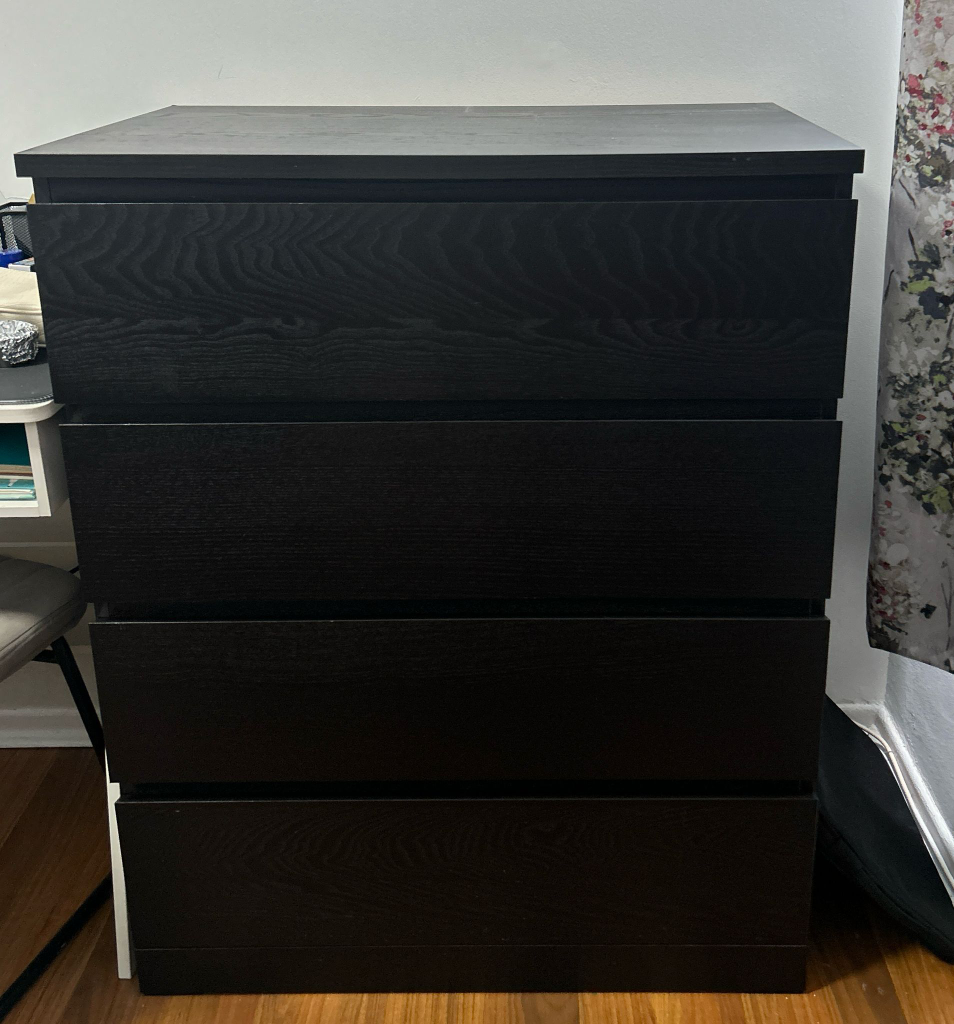 IKEA Malm 4-Drawer Dresser - Black