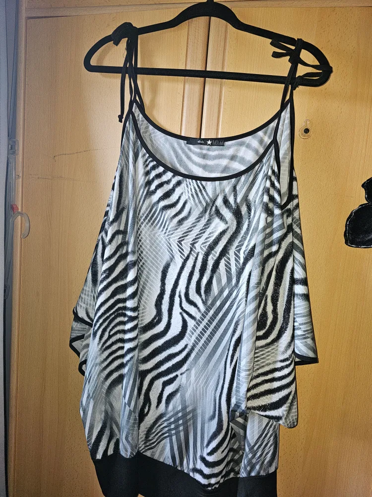 Club MXM Zebra Print Top - Size 2X thumbnail