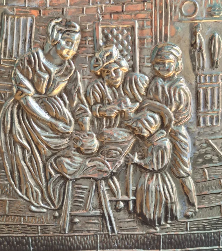 Vintage Brass Magazine or  Vinyl Records Holder image indicator(2)