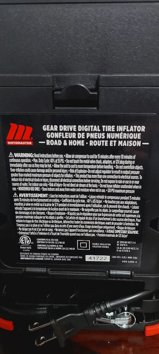 MotoMaster Digital Tire Inflator - Road & Home image indicator(3)