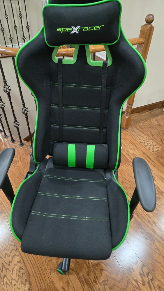 Apex Racer Gaming Chair - Black & Green thumbnail
