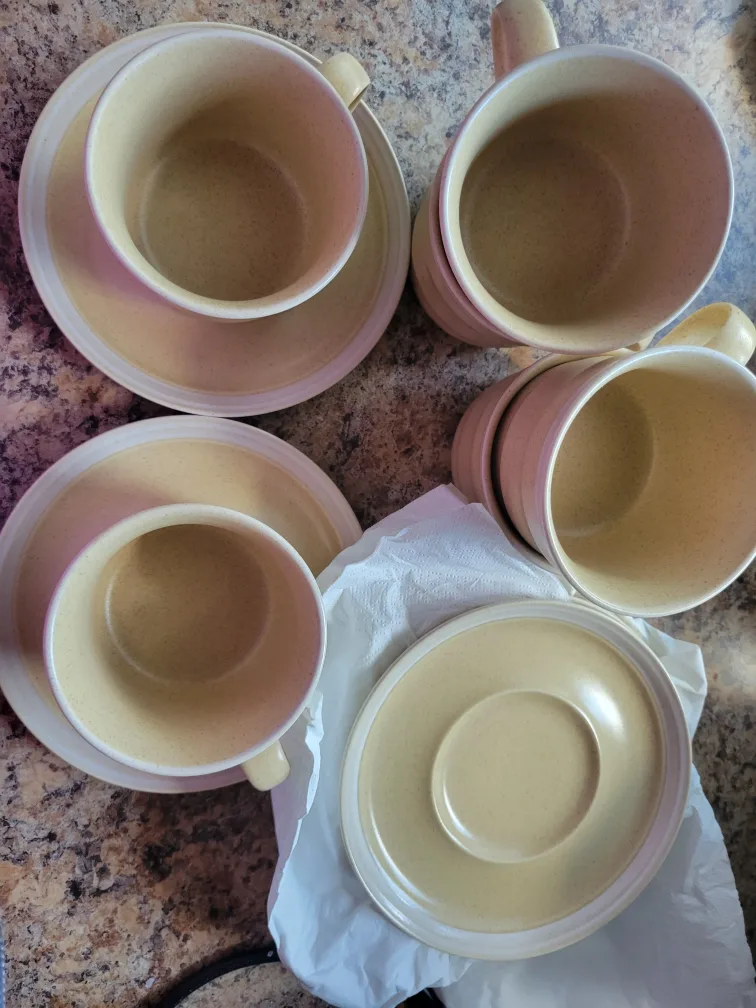Mikasa Couture Homespun Sea Sand Cup & Saucer Sets 🇨🇦 thumbnail