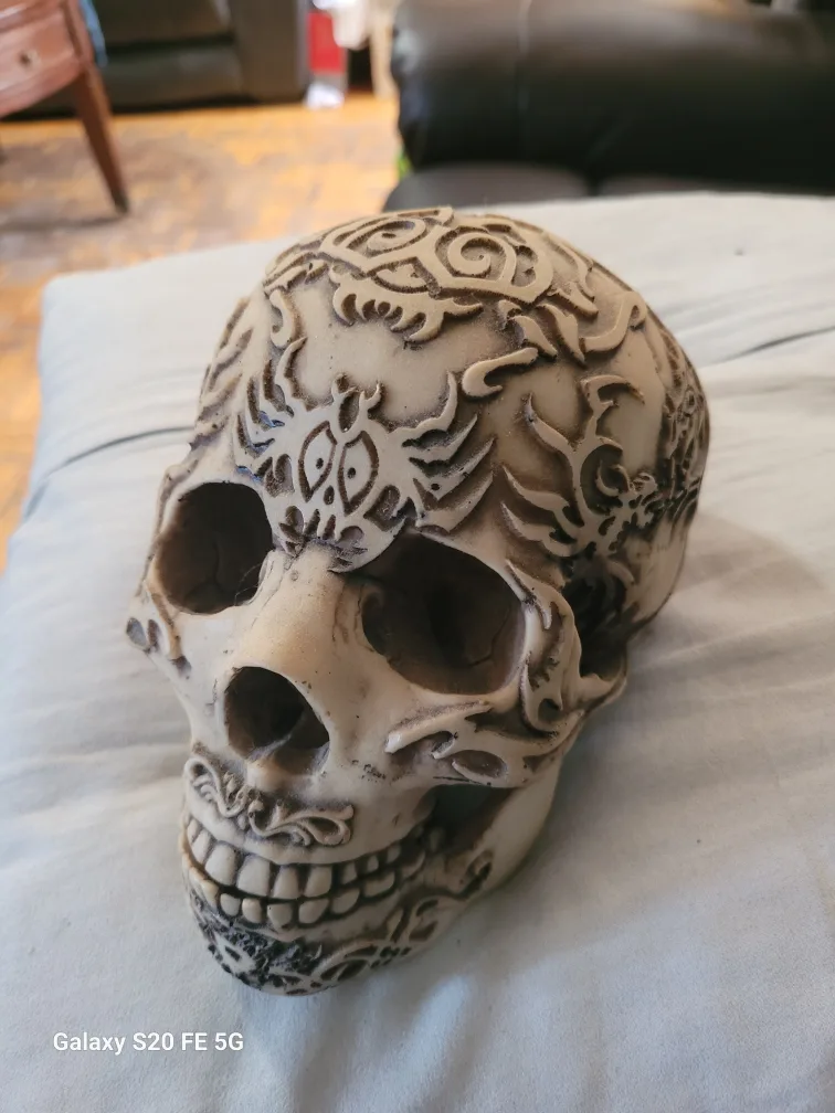 Skull Trinket Box with Dragon Design image indicator(7)