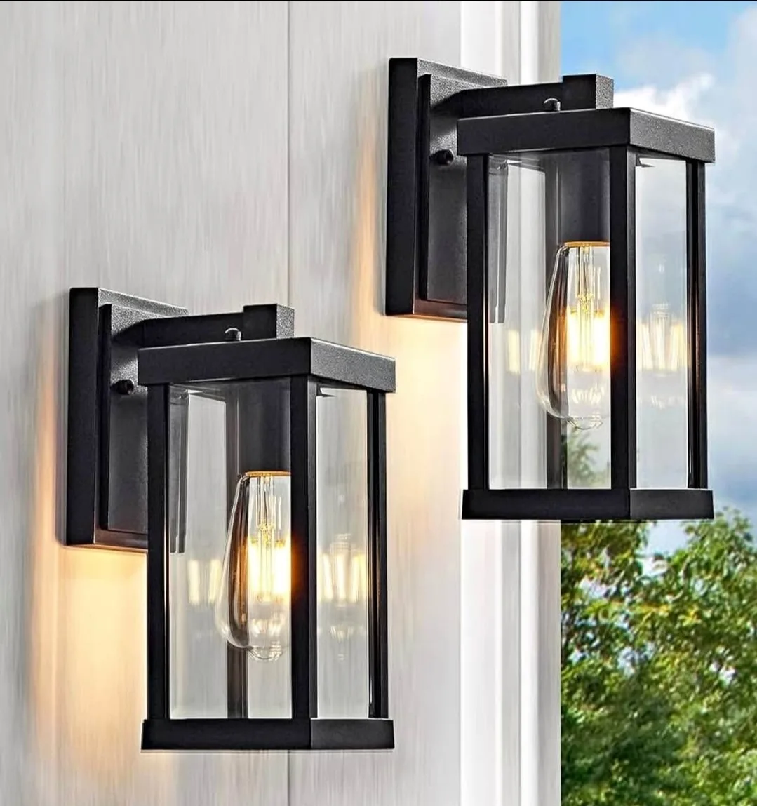Outdoor Wall Lanterns (Set of 2)New Black thumbnail