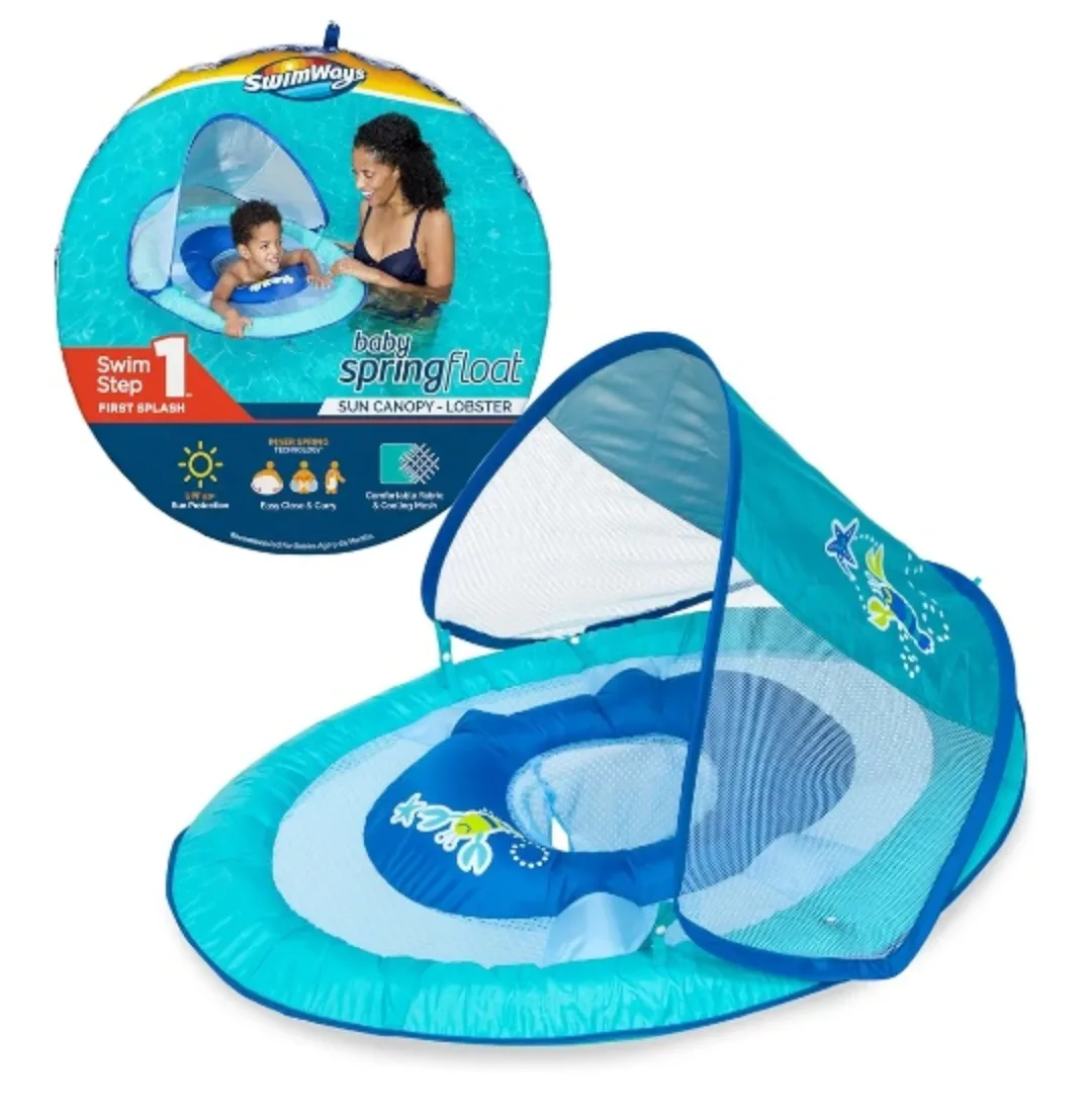 SwimWays Baby Spring Float Sun Canopy - LIKE NEW! thumbnail