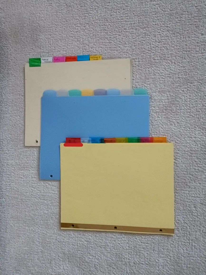 3 ring binder Dividers with Tabs thumbnail