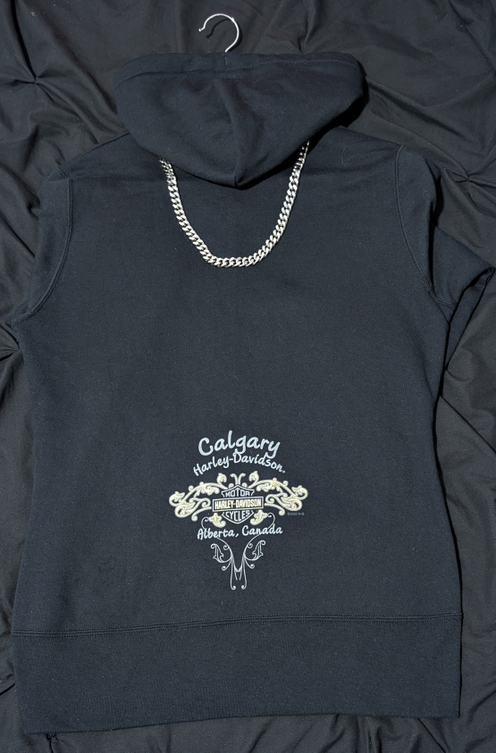 Harley-Davidson Zip-Up Hoodie + Cuban Link Chain - photo 2
