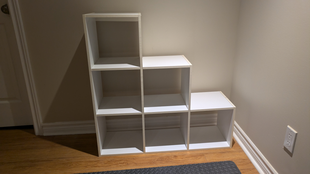 White 6-Cube Storage Shelf