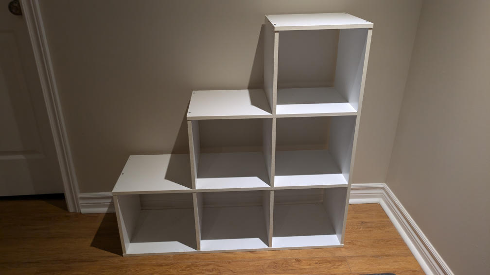 White 6-Cube Storage Shelf - photo 2