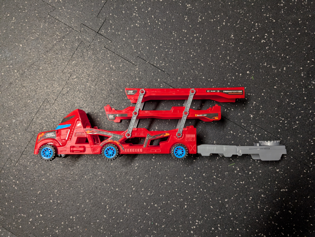 Red Car Transporter Truck - photo 2