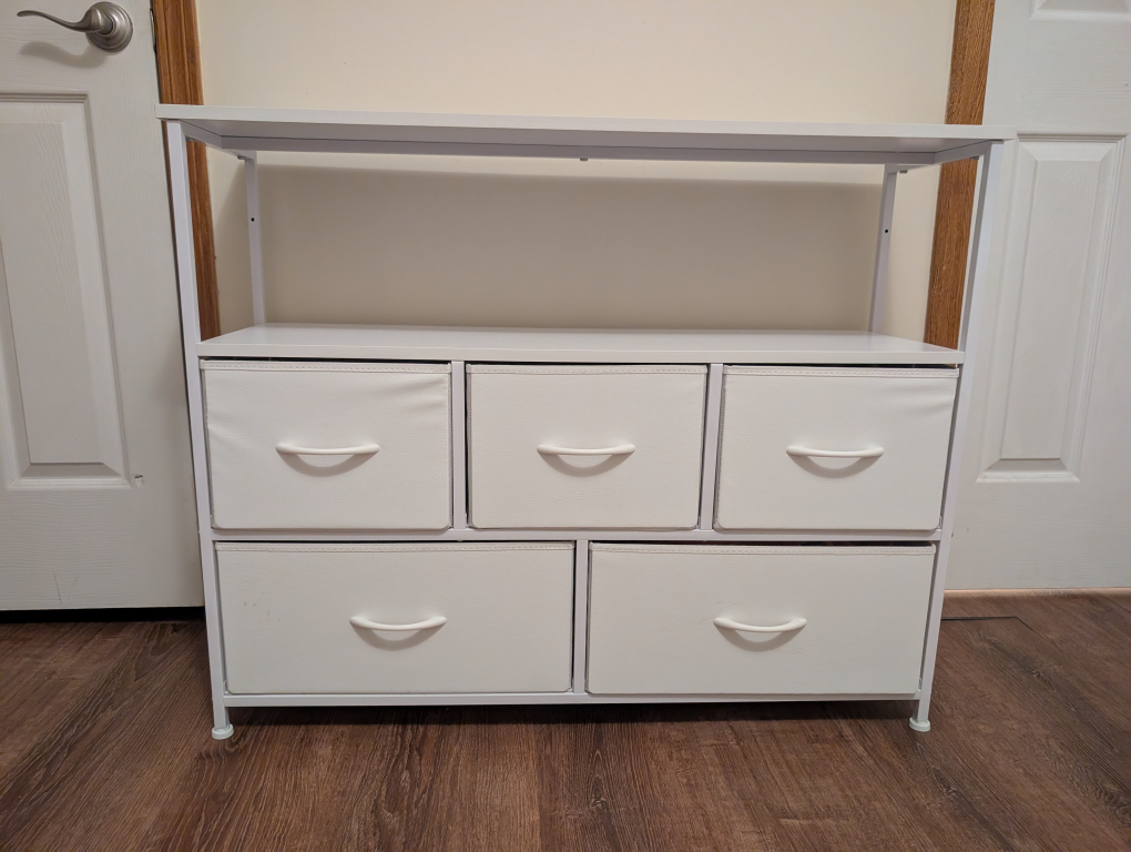 White 5-Drawer Dresser