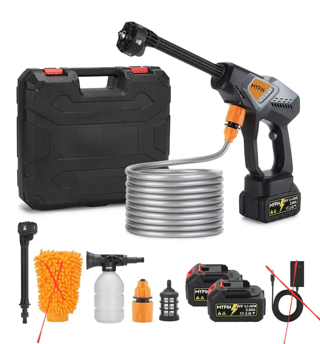 Portable 600 PSI Cordless Pressure Washer with 2 Batteries | 21V thumbnail