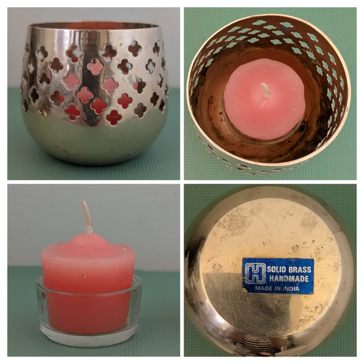 Vintage Brass Votive Candle Holder thumbnail