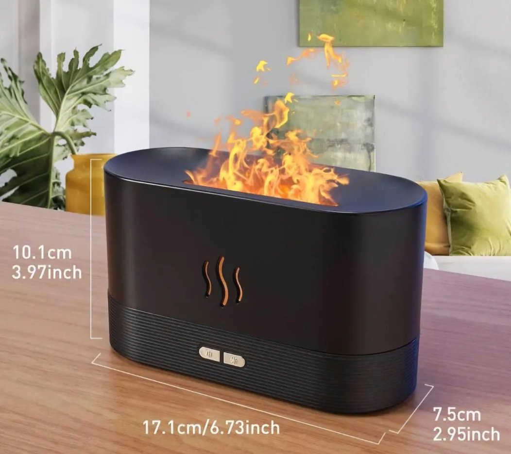 Flame Aroma Diffuser, Black thumbnail