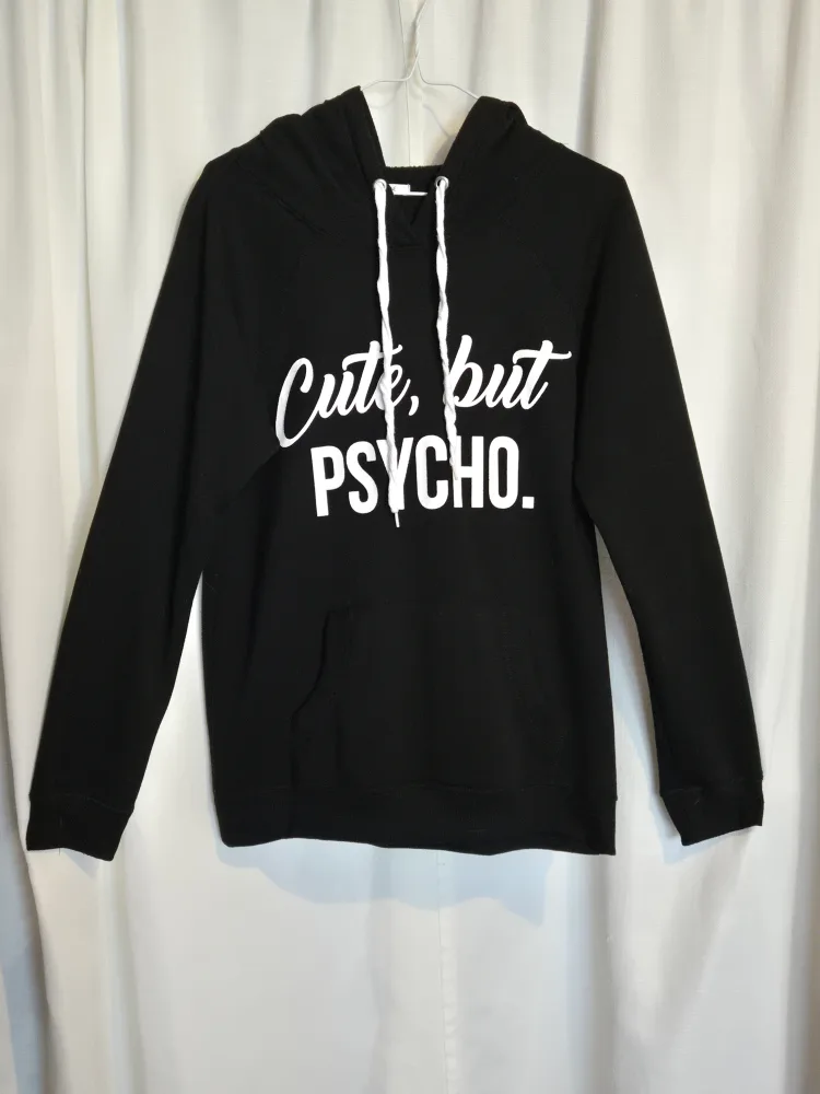 Black Pull-over Graphic Print Hoodie thumbnail