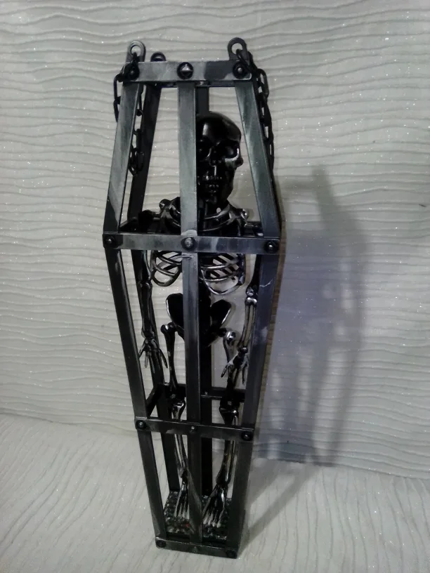 Halloween skeleton and coffin with lights thumbnail