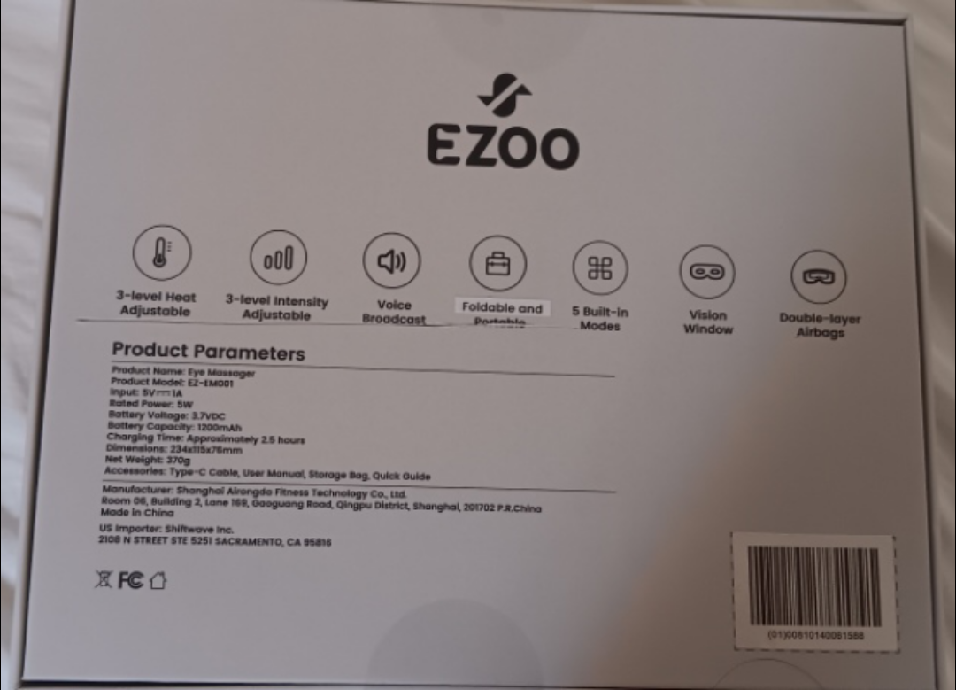 EZOO Smart Eye Massager - New in Box! - photo 2