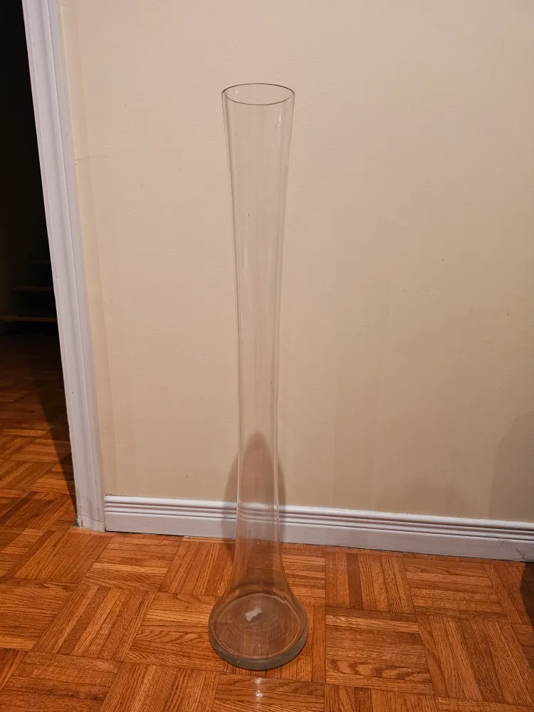 Tall Clear Glass Vase - Home Decor thumbnail