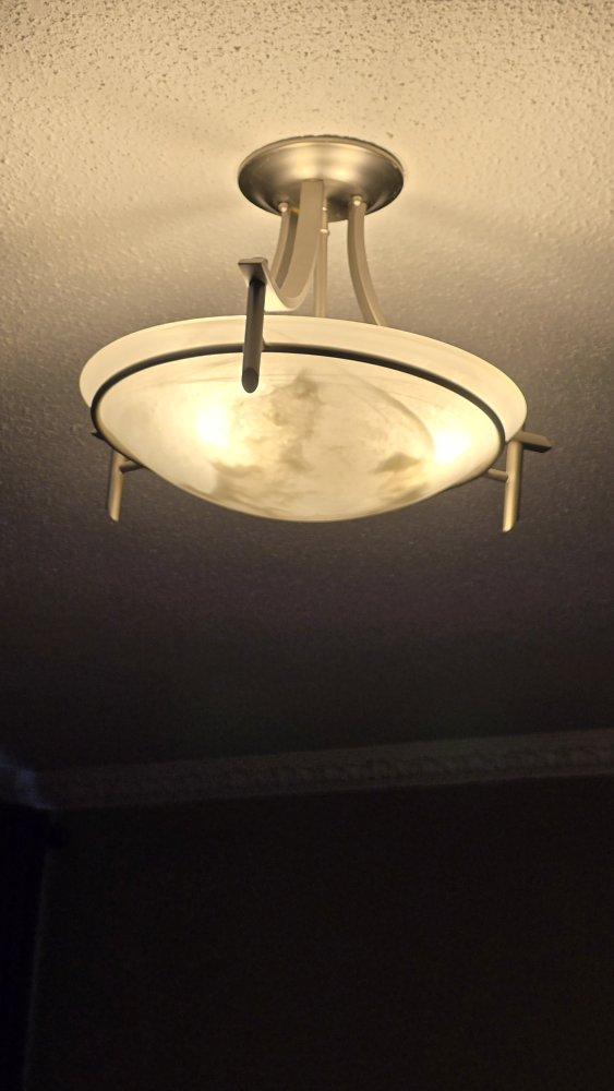 Modern Brushed Nickel Ceiling Light Fixture