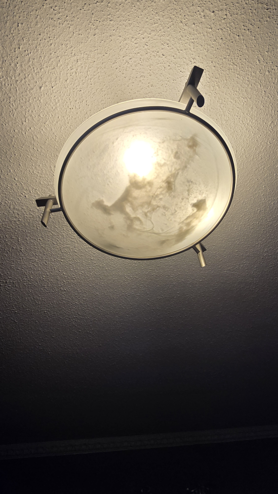 Modern Brushed Nickel Ceiling Light Fixture - photo 2