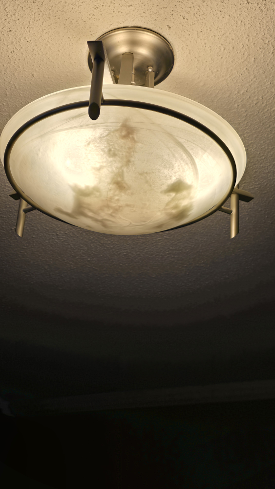 Modern Brushed Nickel Ceiling Light Fixture - photo 3