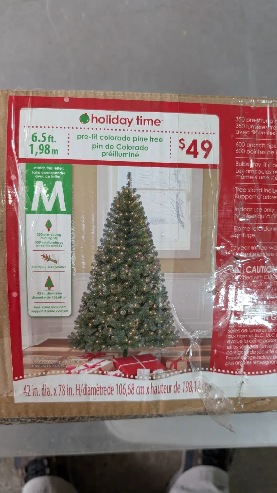 Holiday Time 6.5ft Pre-Lit Colorado Pine Tree thumbnail