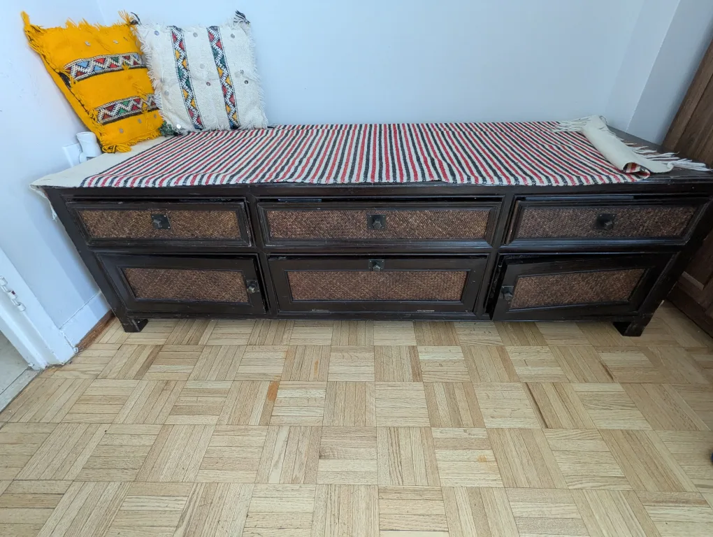 Handcrafted Wooden Storage Chest Rustic Colonial thumbnail