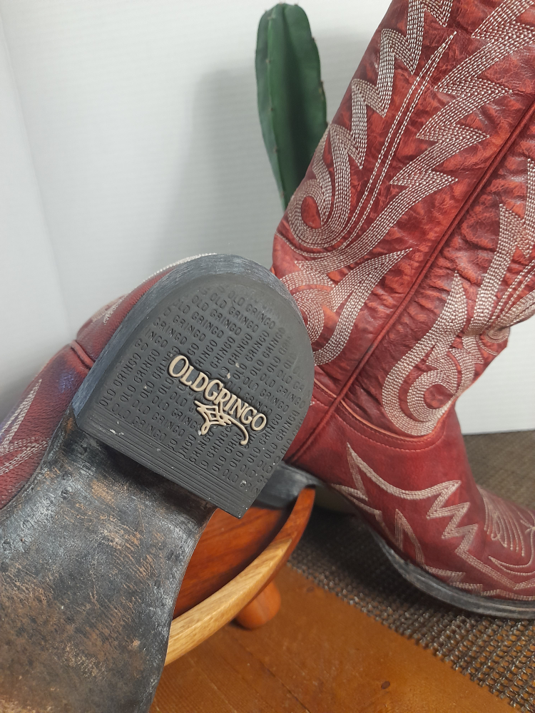 Old Gringo Red Leather Cowboy Boots - photo 2