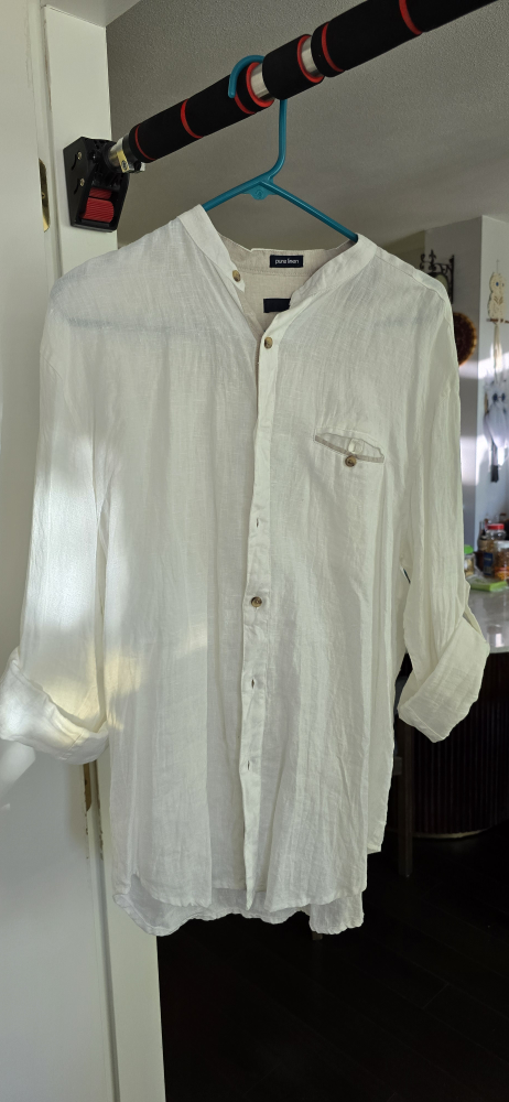Pure Linen White Shirt for men - photo 2