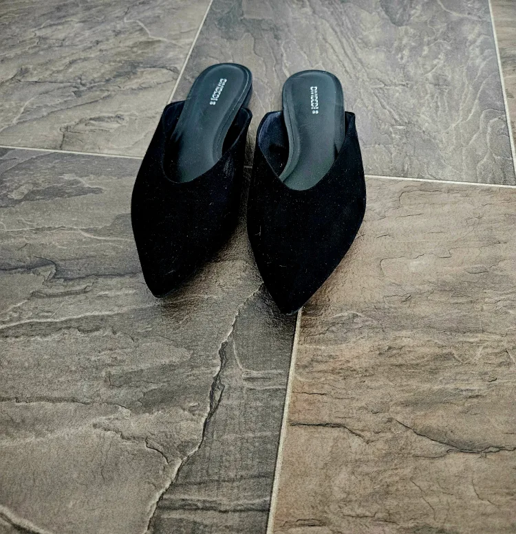 H&M Divided Black Mules - Size 7 thumbnail
