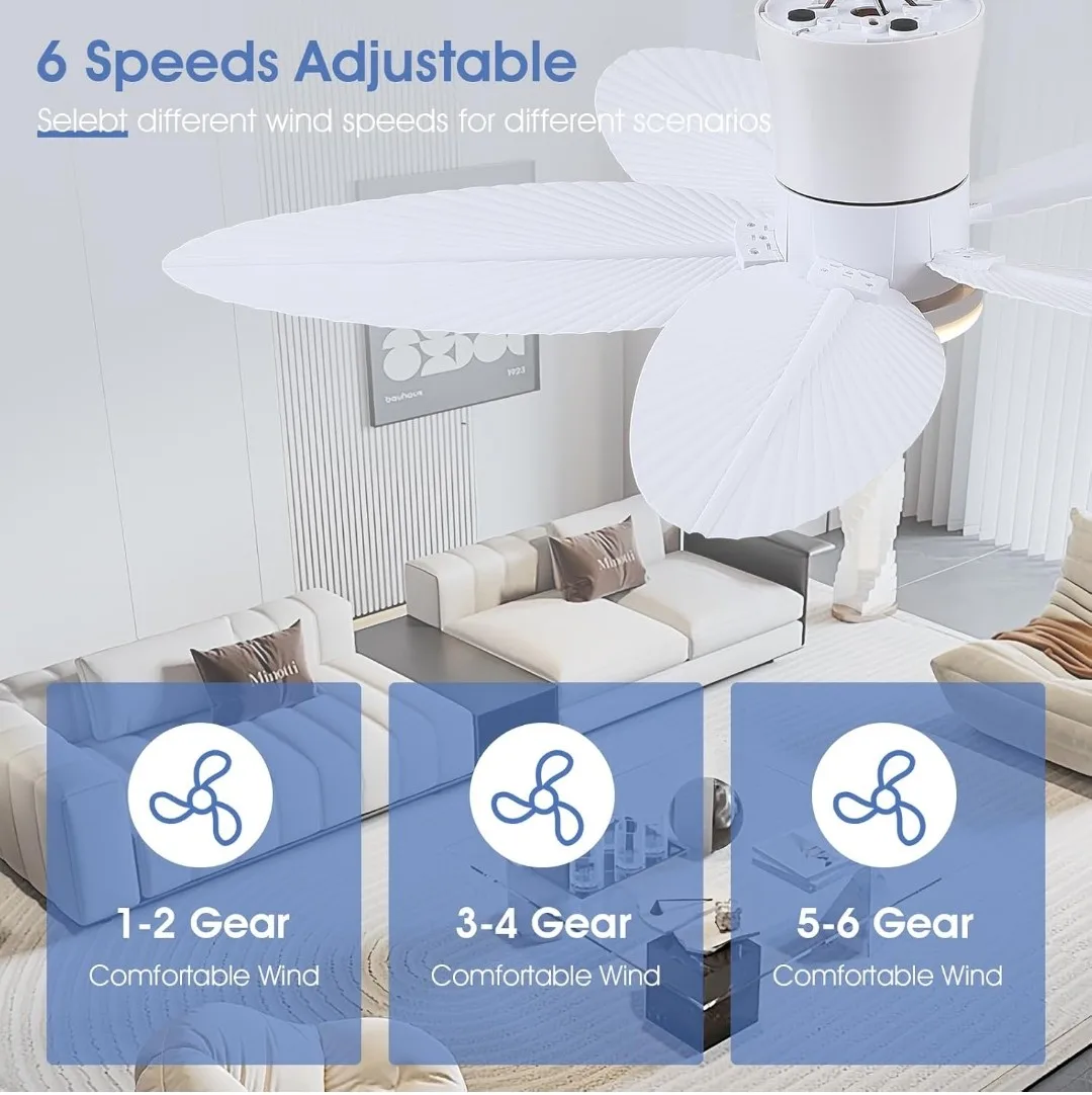 42 inch Ceiling Fan Light with Remote - White image indicator(4)