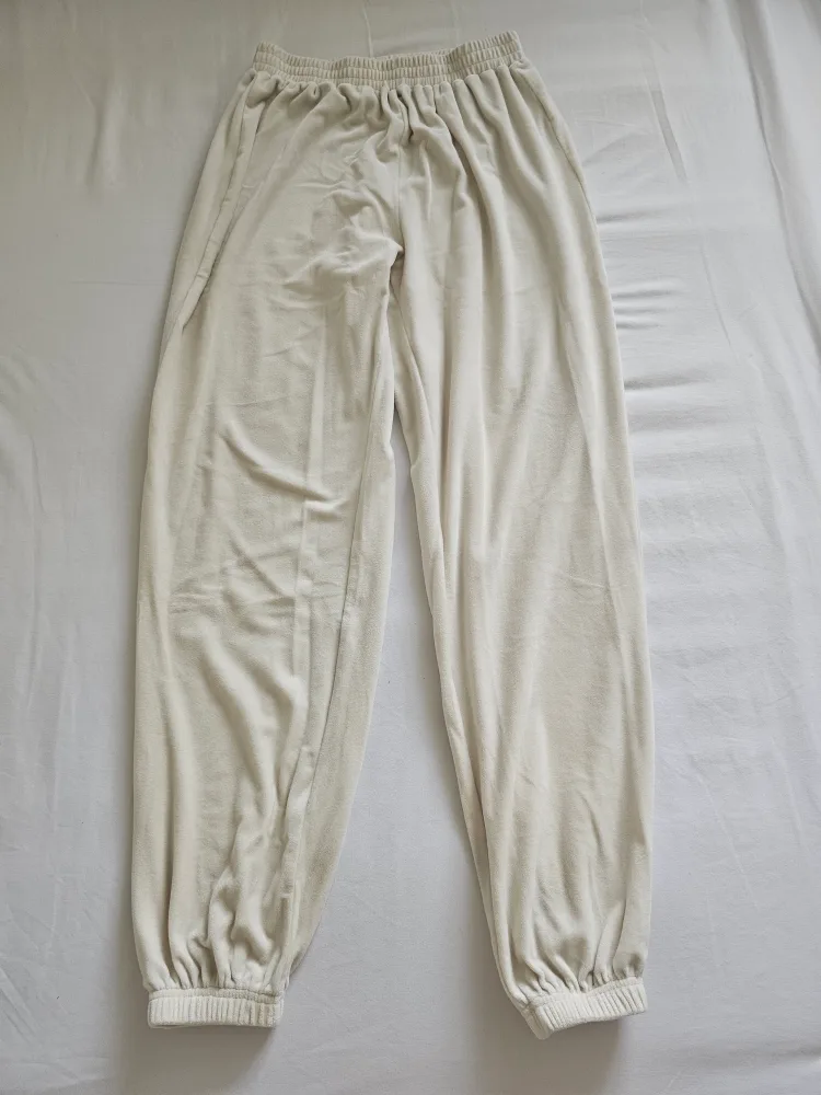 Beige Velour Joggers thumbnail
