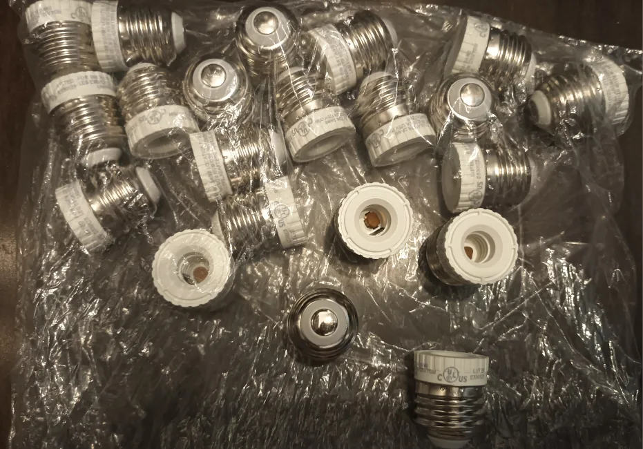 GE Light Socket Adapters - Lot of 20 thumbnail