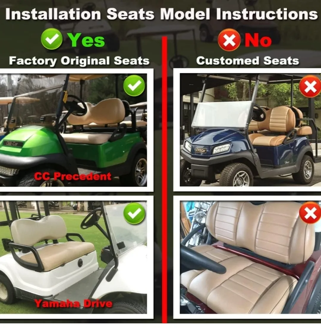 Golf Cart Seat Covers | Fits Club Car Precedent, DS, Yamaha image indicator(9)