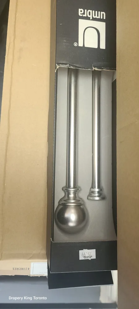 Curtain Rods Double 48-88 brushed nickel thumbnail