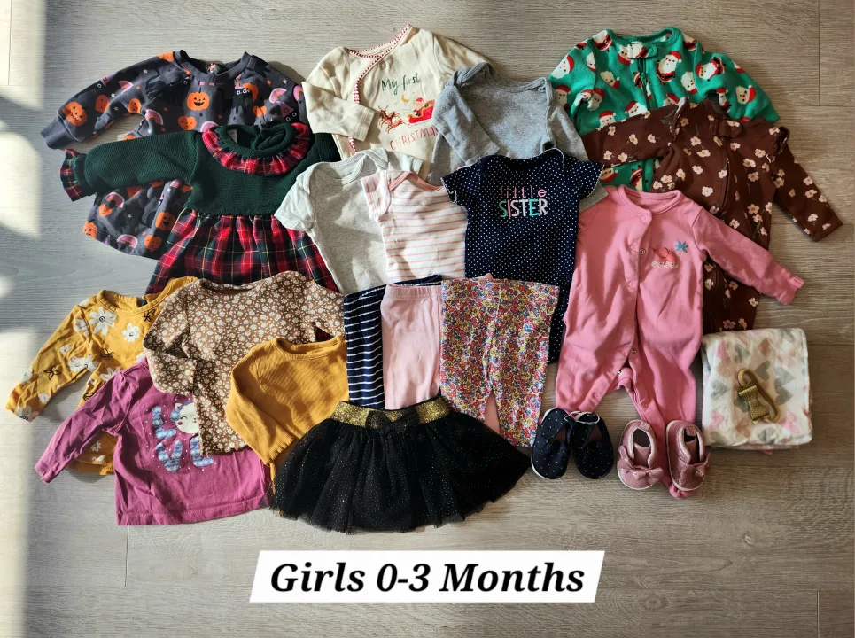 Girls 0-3 Months Clothes Lot thumbnail
