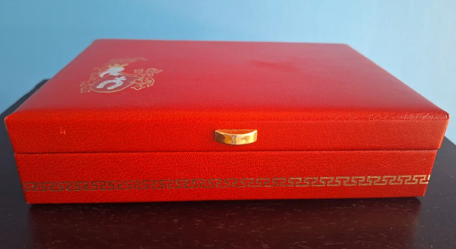 Vintage Lord  Buxton Red Leather Jewelry Box thumbnail