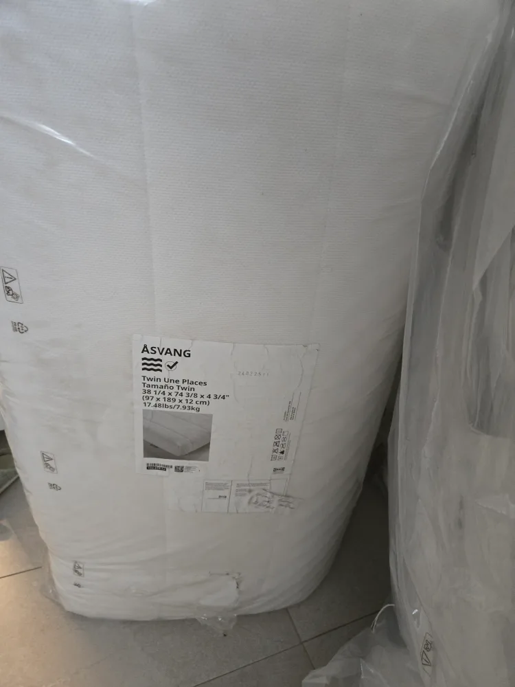 IKEA ÅSVANG Twin Foam Mattress - Medium Firm/White thumbnail