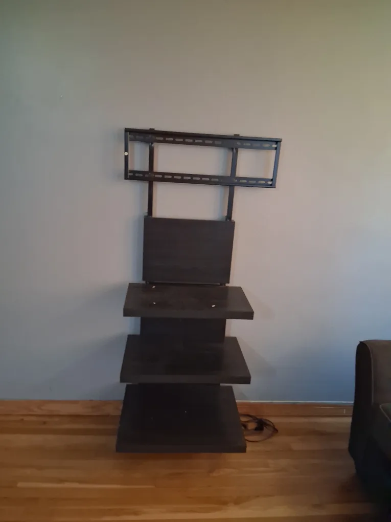 Black TV Stand with Mount thumbnail