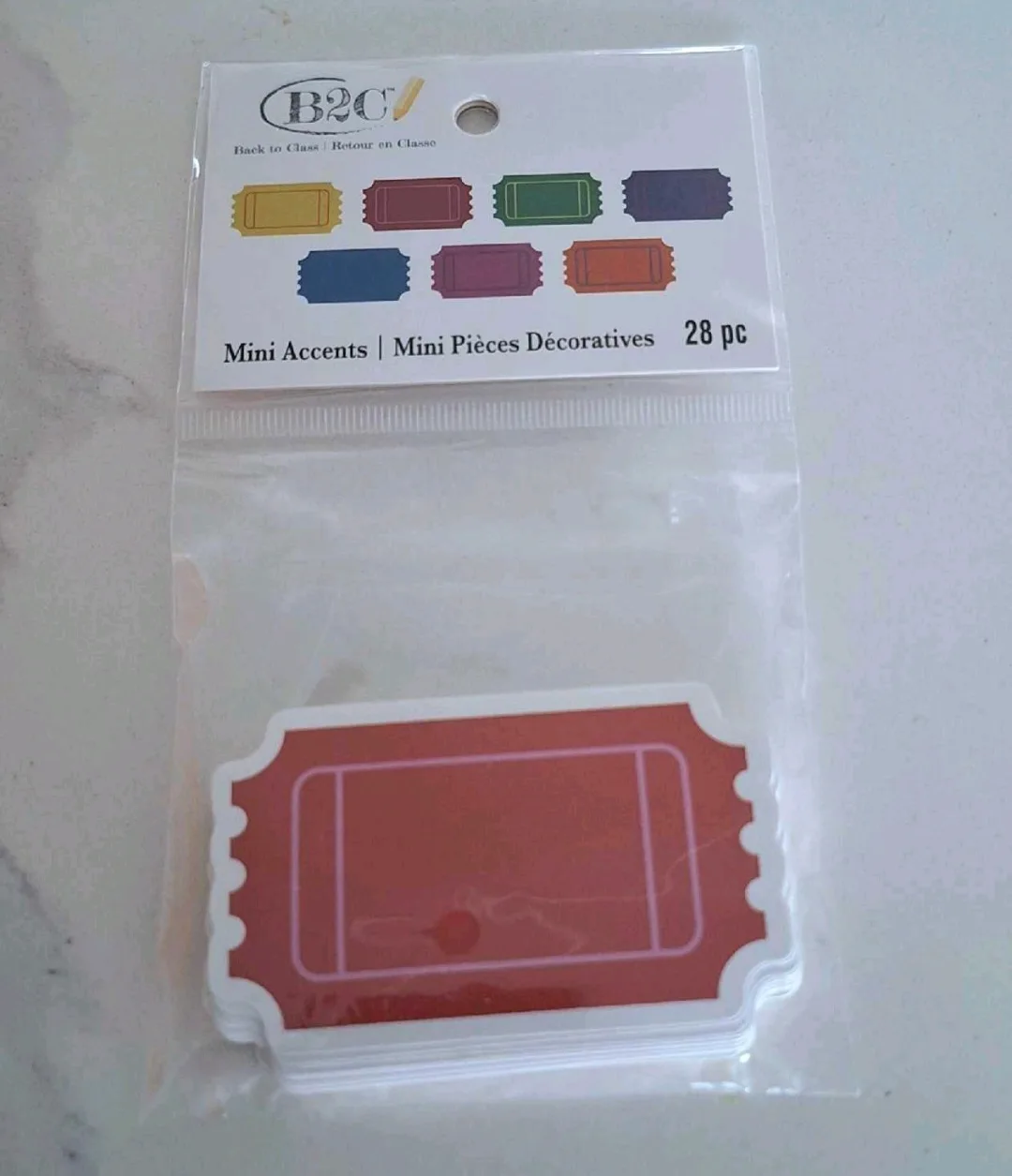 B2C Mini Accents Ticket Coupon Die Cuts - 28 pc New 🇨🇦 thumbnail