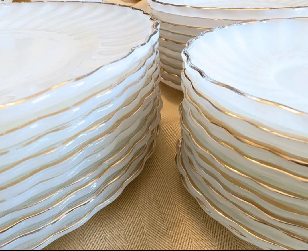 Anchor Hocking Fire King Milk Glass Dinnerware Set ~ 42 Pieces thumbnail