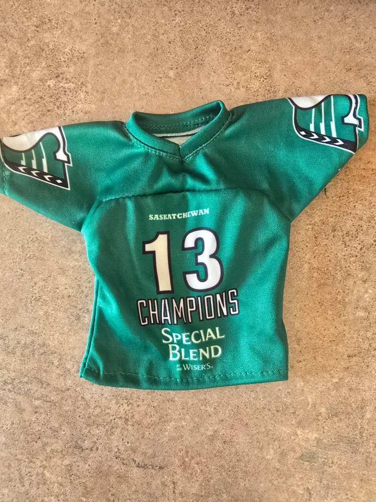Saskatchewan Roughriders 2013 Wisers Mini Jersey thumbnail