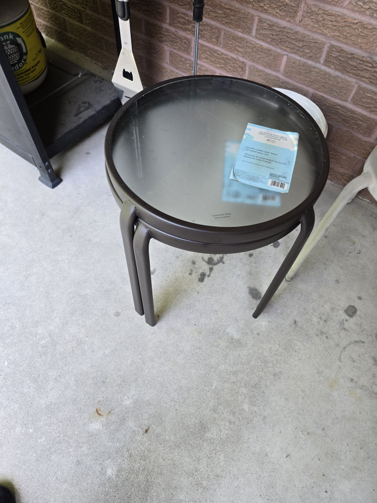 2 Outdoor Side Tables Stackable - photo 2