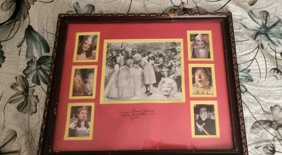 Wizard of Oz Framed Picture Signed thumbnail