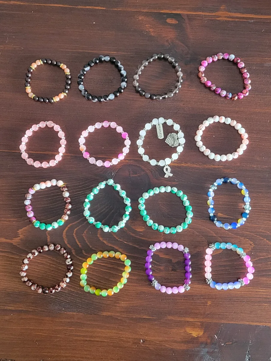 Assorted Glass Beads Handmade Bracelets thumbnail