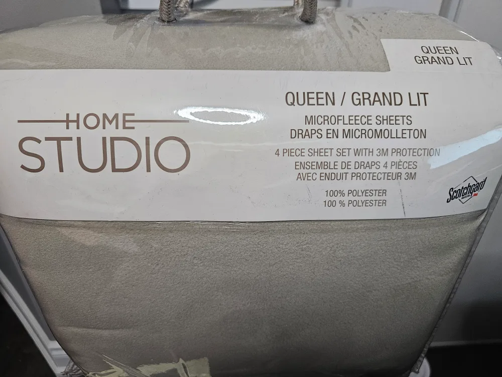Home Studio Queen Microfleece Sheet Set - New thumbnail